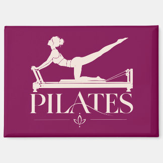 Pilates Reformer Wine and Pale Pink Magnet