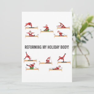Pilates Santa Reformer Christmas Holiday Card