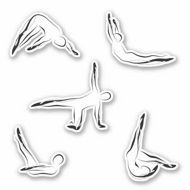 Pilates Scrapbook Stationery Stickers (Front)