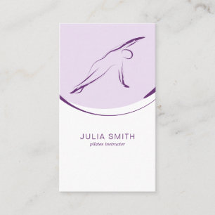 Pilates Side Bend pose Color Business Card
