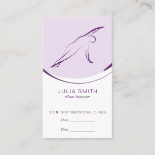 Pilates Side Bend pose Colour Appointment Card