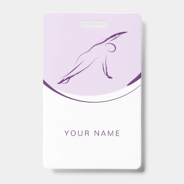 Pilates Side Bend pose | Colour Badge (Front)