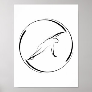 Pilates Side Bend pose Poster