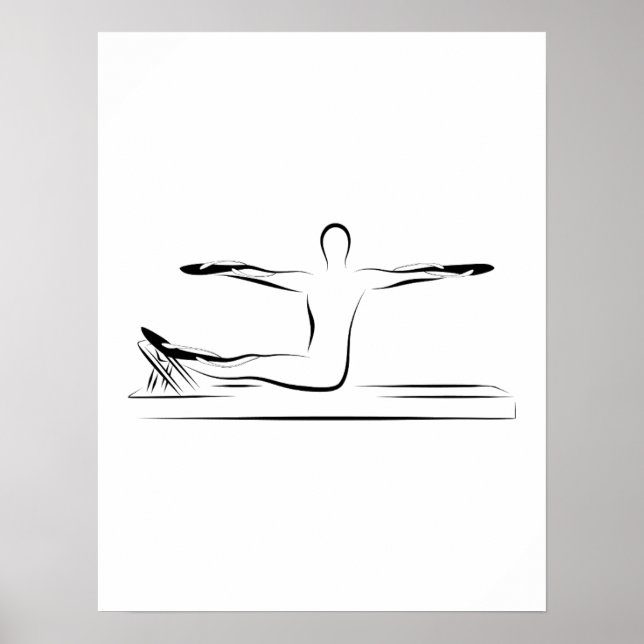 Pilates - stomach massage on the reformer poster (Front)