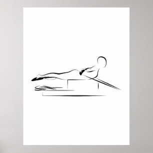 Pilates -T pull on the reformer Poster