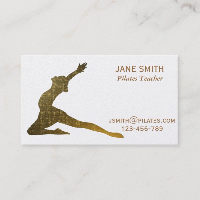 Pilates Teacher Pilates Instructor stylish Business Card (Front)