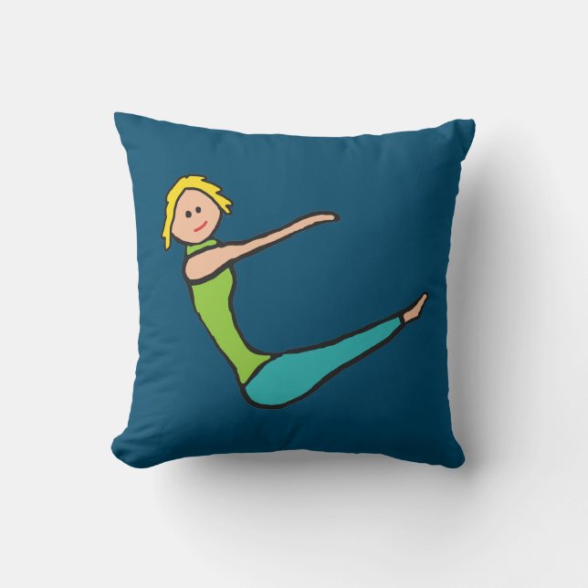 Pilates Throw Pillow (Front)