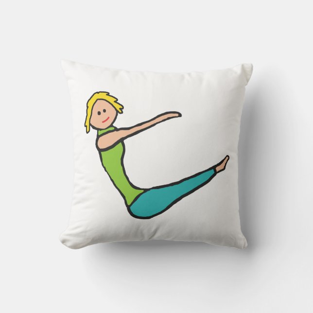 Pilates Throw Pillow (Front)