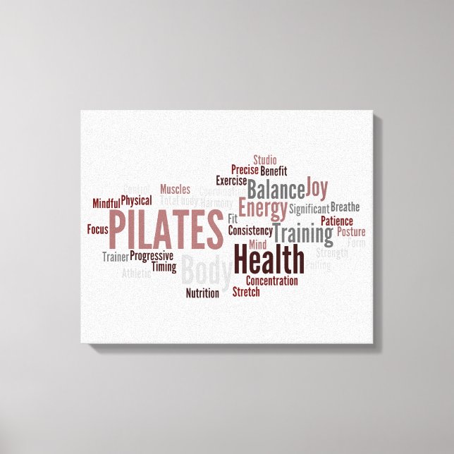 PILATES Words Canvas (Front)