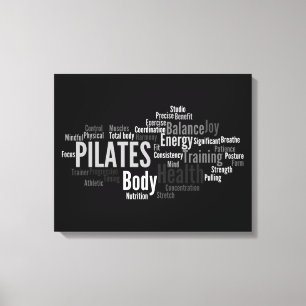PILATES Words Canvas Print