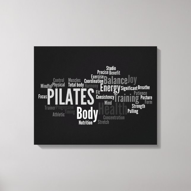 PILATES Words Canvas Print (Front)