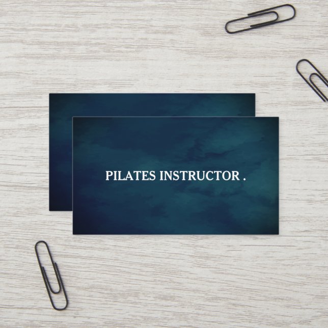 Pilates Yoga Instructeur Carte de visite enseignan (Devant/Arrière en situation)