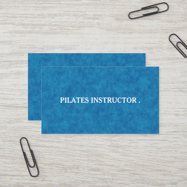 Pilates Yoga Instructor Teacher Business Card (Front/Back In Situ)