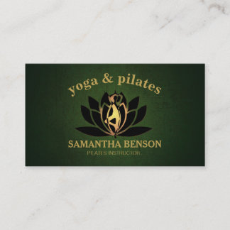 Pilates Yoga Instructor Teacher Lotus Business Card