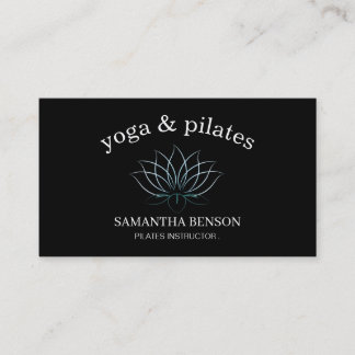 Pilates Yoga Instructor Teacher Lotus Business Card