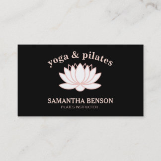 Pilates Yoga Instructor Teacher Lotus Business Card