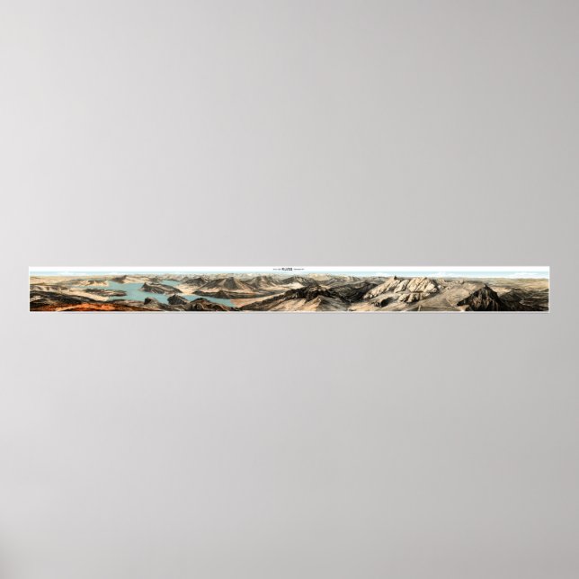 PILATUS Swiss Alps Panorama 360° Poster (Devant)