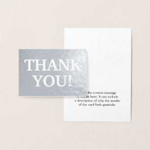 Pile argenté "MERCI !" Carte