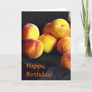 Pile de carte d'anniversaire de pêches