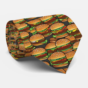 Pile de Hamburgers Cravate - Cravate délicieuse