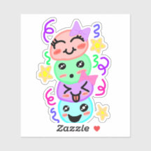 Pile de Joie Festive - Autocollant Vinyl Dessiné à