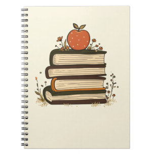 Pile de livres Apple Cahier d'enseignant