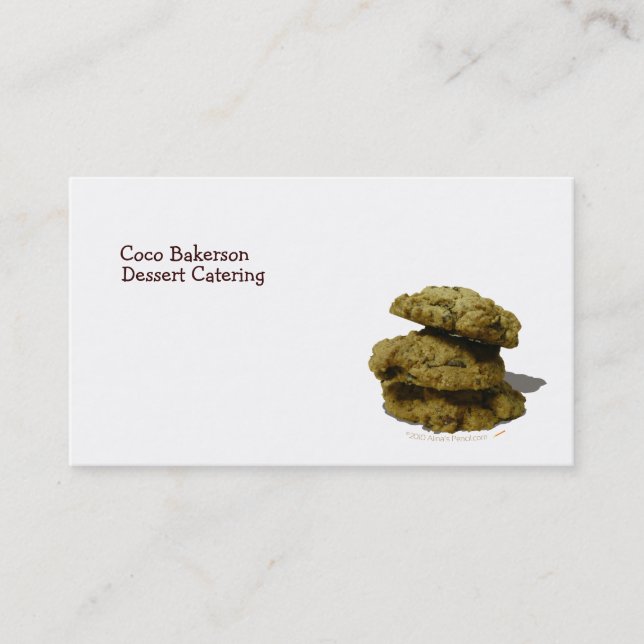 Pile de modèle de carte de visite de biscuits (Devant)