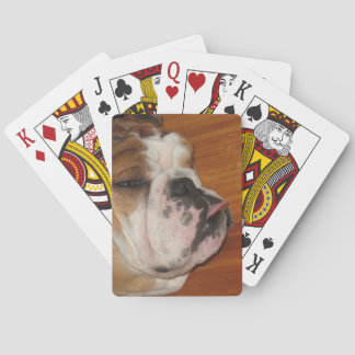 Pile de taureau anglais de cartes à jouer