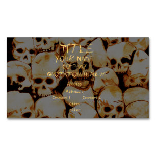 Pile-O-Skulls (Aged) Magnetic Business Card