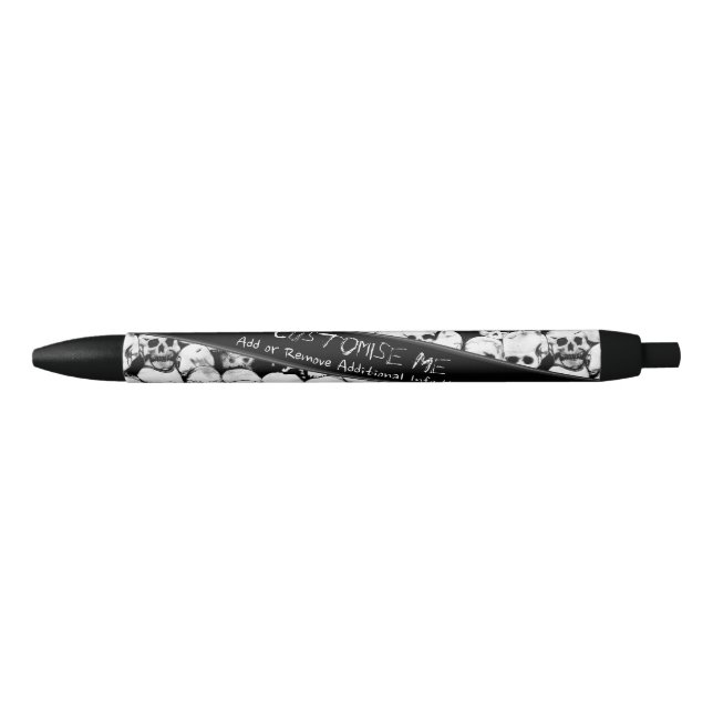 Pile-O-Skulls Black Ink Pen (Front)