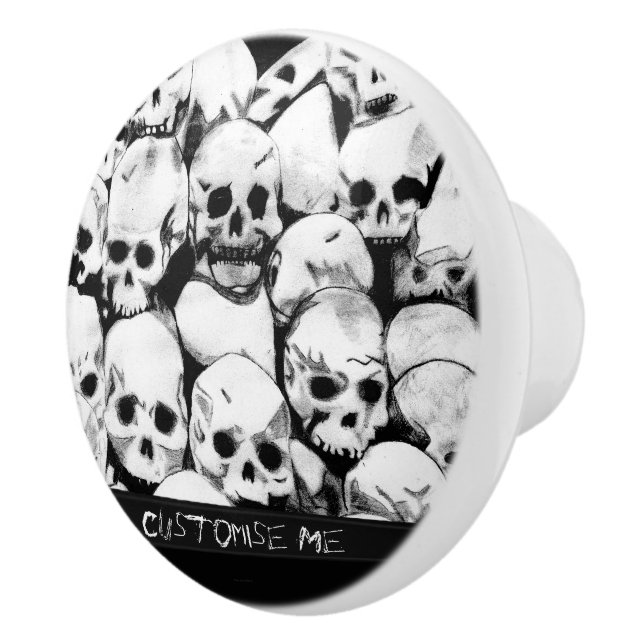 Pile-O-Skulls Ceramic Knob (Right)