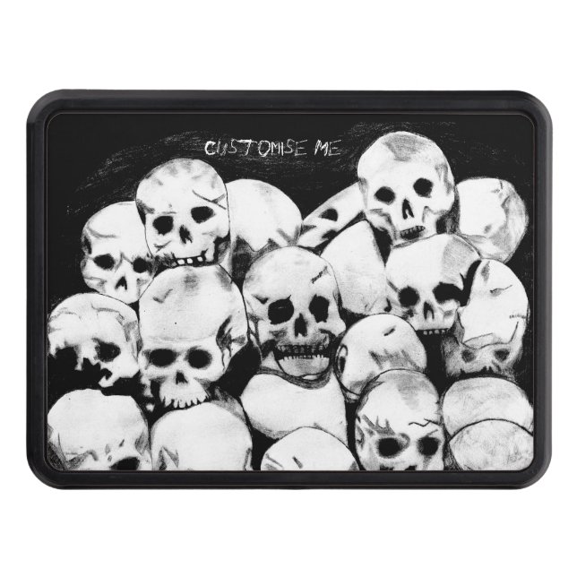 Pile-O-Skulls Trailer Hitch Cover (Front)