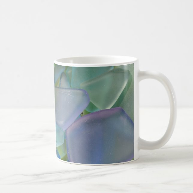 Pile of blue beach glass, Alaska Coffee Mug (Right)