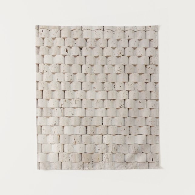 Pile of brown wooden planks tapestry (Front)