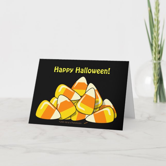 Pile of Candy Corn Halloween Template (Front)