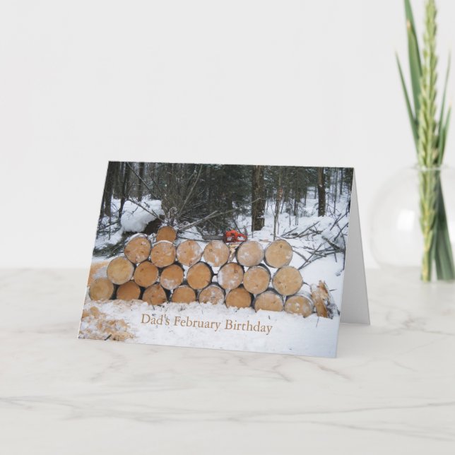 Pile of Cut Logs Card (Front)