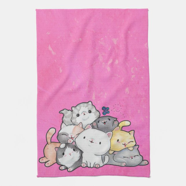 Pile of Kittens Kitchen Towel (Vertical)
