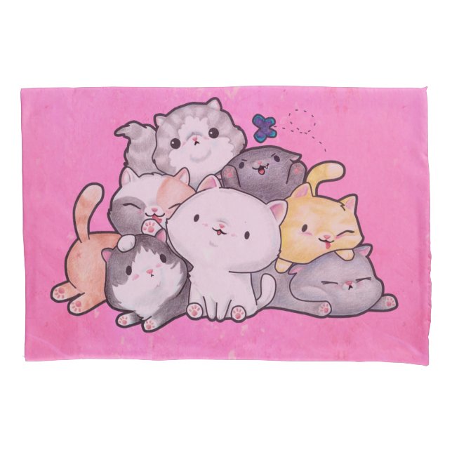 Pile of Kittens Pillowcase (Front)