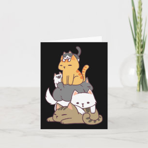 Pile Of Kitty Cats Funny Cute Cat Lover Gift T Shi Card