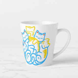 Pile Of Kitty Cats Funny Cute Cat Lover Latte Mug