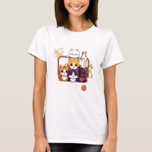 Pile Of Kitty Cats Funny Cute Cat Lover T-Shirt
