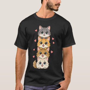 Pile Of Maine Coon Kittens Funny Cute Pile Of Kitt T-Shirt
