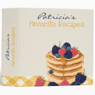 Pile of Pancakes Recipe Binder