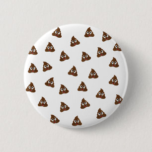 Pile of Poo emoji smiling poops 2 Inch Round Button