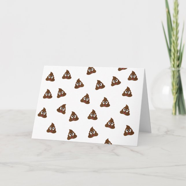 Pile of Poo emoji smiling poops Card (Front)