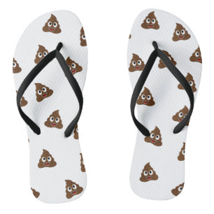 Pile of Poo emoji smiling poops Flip Flops