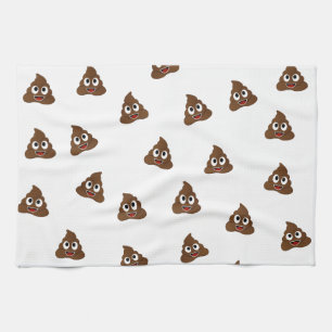Pile of Poo emoji smiling poops Kitchen Towel