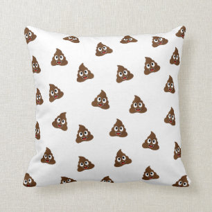 Pile of Poo emoji smiling poops Throw Pillow