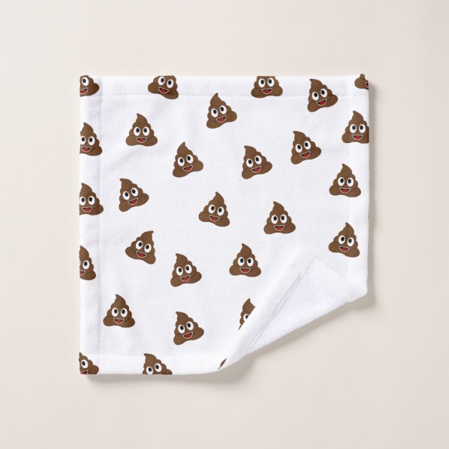 Pile of Poo emoji smiling poops Wash Cloth (Wash Cloth)