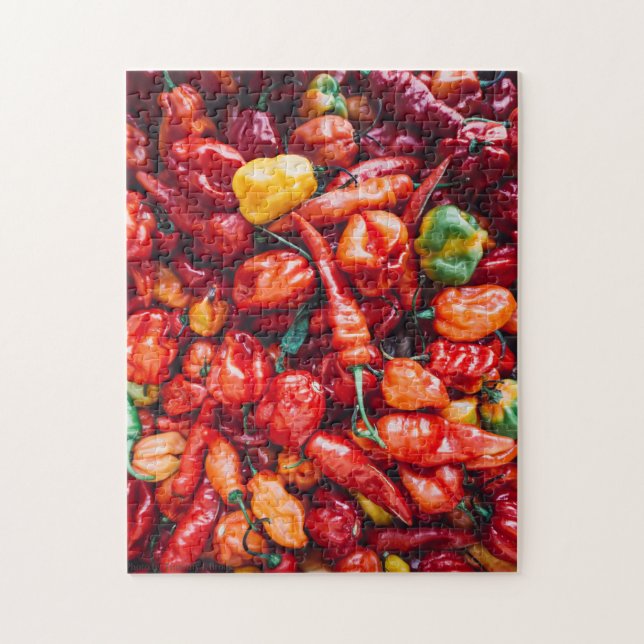 Pile of Red Chili Peppers Jigsaw Puzzle (Vertical)